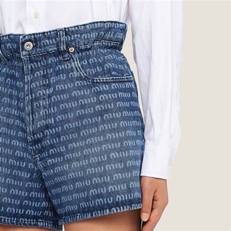 miu miu shorts denim|Miu Miu.